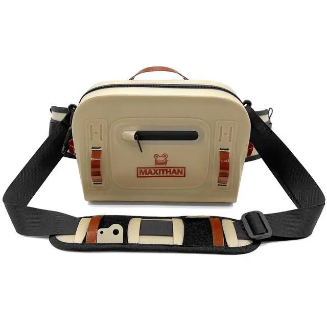Alt view image 4 of 7 - Lehigh Crossing, Waterproof Fishing Waist Pack, Fly Fishing Fanny Pack, Submersible Lumbar Pack (Baige)