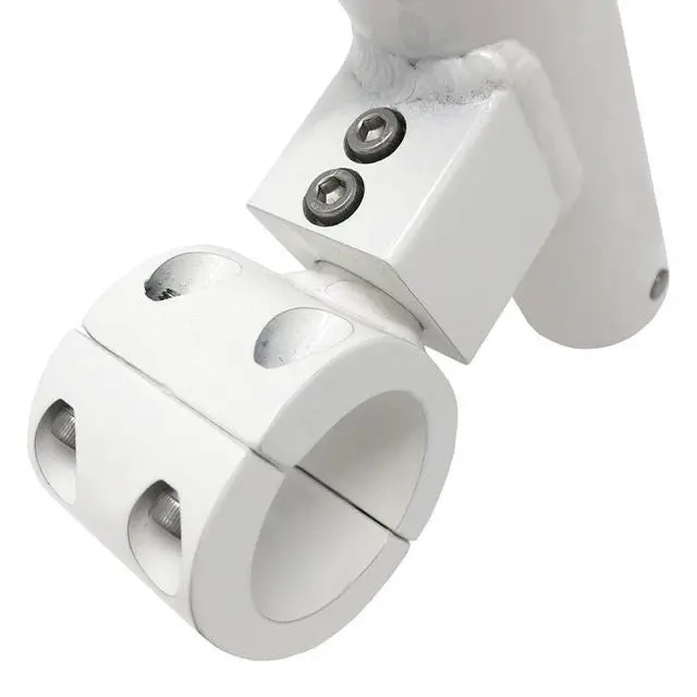 Alt view image 4 of 7 - Fishmaster Adjustable T-Top Rod Holder - Marine Grade Aluminum, Rail Mount, Universal Fit - Black/White/Silver