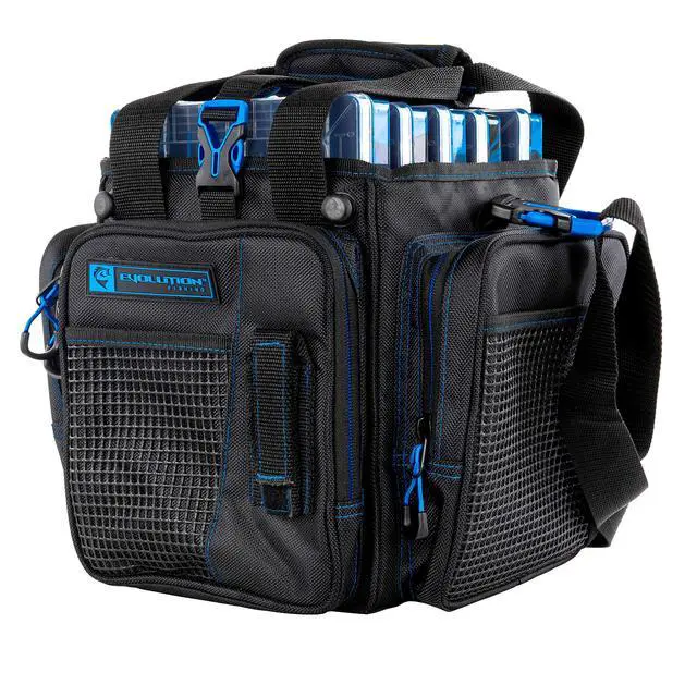 Alt view image 3 of 5 - Drift Series Topless Vertical Tackle Bag Outdoor Rucksack w/ 5 Fishing Tackle Trays, Padded Handle and Shoulder Strap, Plier Holster, Tackle Carrying Case