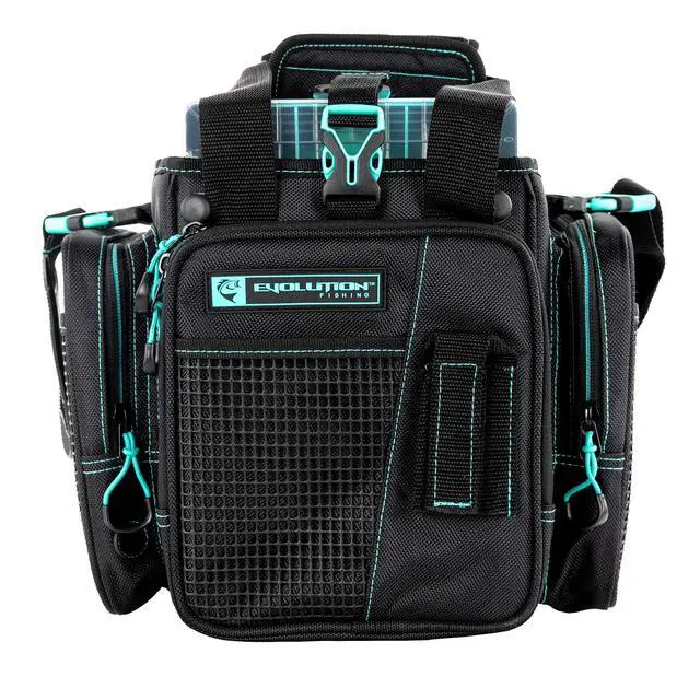 Alt view image 4 of 5 - Drift Series Topless Vertical Tackle Bag Outdoor Rucksack w/ 5 Fishing Tackle Trays, Padded Handle and Shoulder Strap, Plier Holster, Tackle Carrying Case