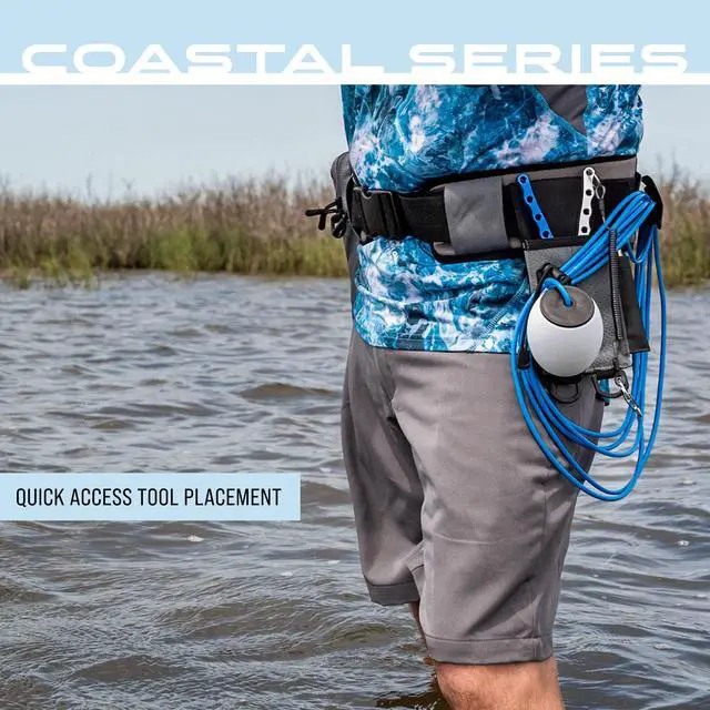 Alt view image 5 of 7 - Pursuit Fishing Wading Belt for Quick Tackle Access, Solid Elements, OS