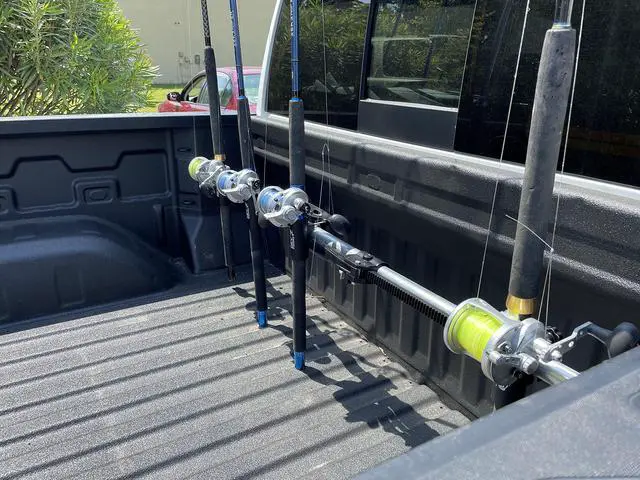 Alt view image 2 of 7 - Dev Fishing RB 100 Truck Bed Aluminum Adjustable Rod Rack Pole Holder x4