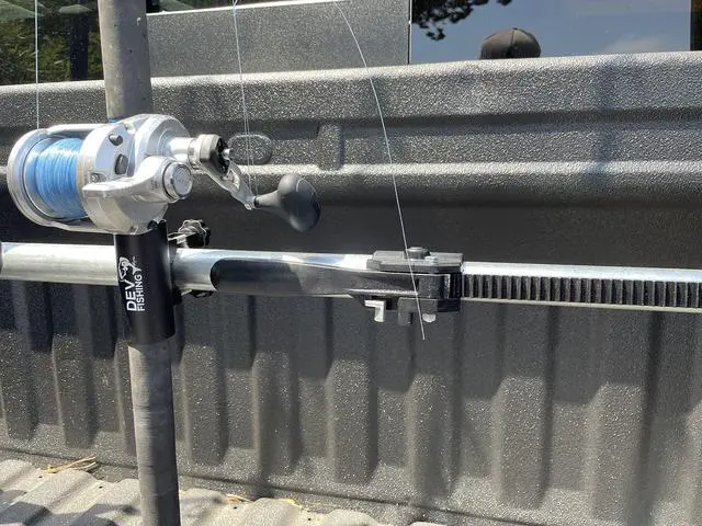 Alt view image 4 of 7 - Dev Fishing RB 100 Truck Bed Aluminum Adjustable Rod Rack Pole Holder x4