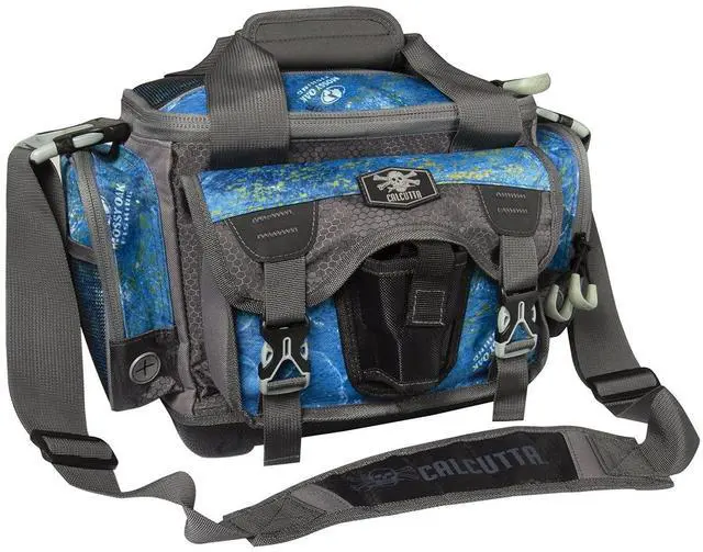 Main image of Squall Tackle Bag | Mossy Oak Shoreline Pattern | 4 3600 Tackle Boxes | Durable Fishing Tackle Bag | Removable Shoulder Strap | External Storage Pockets