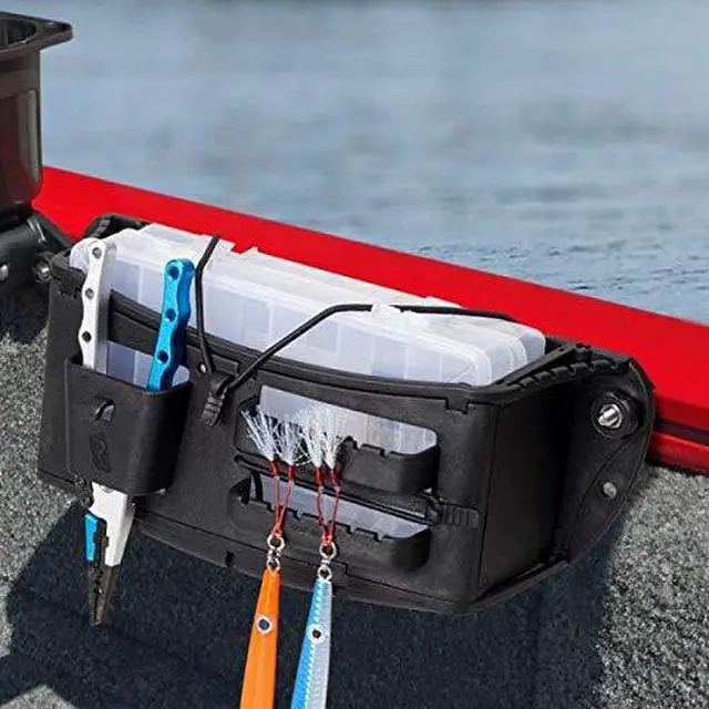 Alt view image 4 of 6 - Black Tackle Caddy Console Boat Organizer System, Easy to Mount Versatile Storage Option