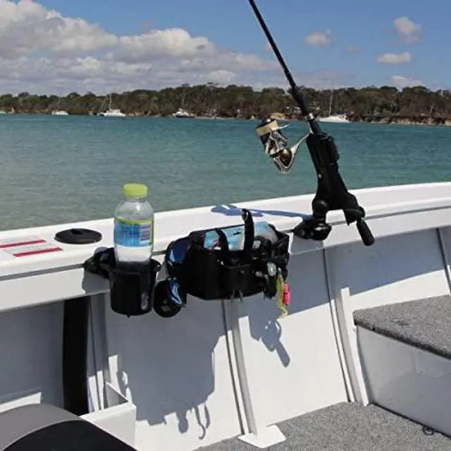Alt view image 6 of 6 - Black Tackle Caddy Console Boat Organizer System, Easy to Mount Versatile Storage Option