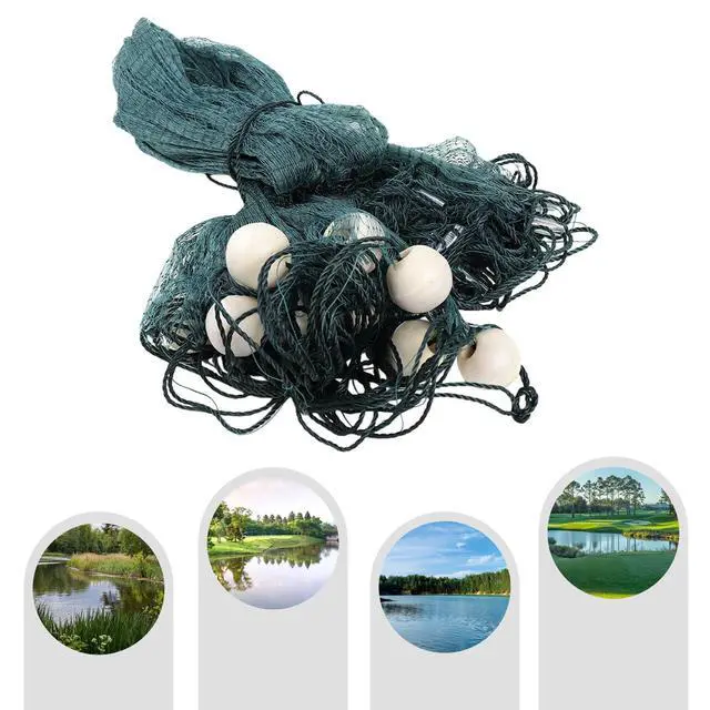 Alt view image 3 of 7 - 6.5 x 33ft / 10 x 65ft Fishing Drag Fish Net, Large Gill Fishing Net, Hand Made Nylon Beach Seine Nets, High Density Mesh Fishing Equipment Beach Drag for Fishing at Ponds, Creeks, Rivers, Sea, Lake