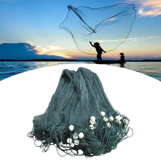 Alt view image 7 of 7 - 6.5 x 33ft / 10 x 65ft Fishing Drag Fish Net, Large Gill Fishing Net, Hand Made Nylon Beach Seine Nets, High Density Mesh Fishing Equipment Beach Drag for Fishing at Ponds, Creeks, Rivers, Sea, Lake