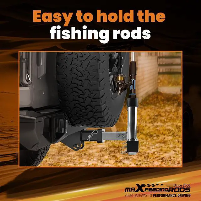 Alt view image 5 of 7 - Fishing Rod Holder with 2" Hitch Receiver