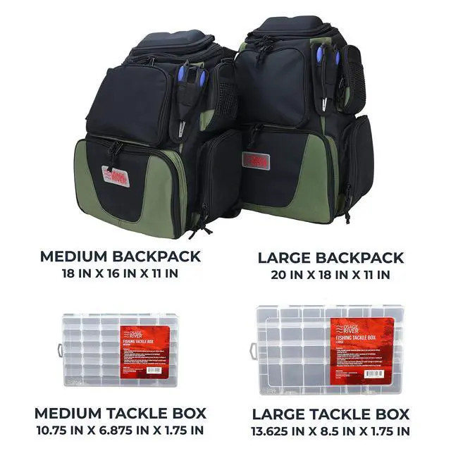 Alt view image 5 of 6 - Fishing Backpack, Fits 4 Large Tackle Boxes MOLLE Webbing Rod Holder Waterproof Cover, Includes Pliers Flashlight