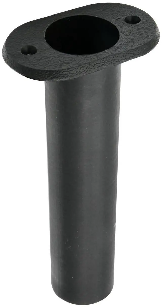 Main image of White/Black Plastic Flush Mount 90° Boat Rod Holder, Vertical Flush Mount Rod Holders for Boats, Plastic Fishing Rod Holders, Jon Boat Rod Holders, Kayak Fishing Rod Holder
