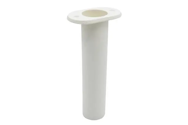 Alt view image 4 of 7 - White/Black Plastic Flush Mount 90° Boat Rod Holder, Vertical Flush Mount Rod Holders for Boats, Plastic Fishing Rod Holders, Jon Boat Rod Holders, Kayak Fishing Rod Holder