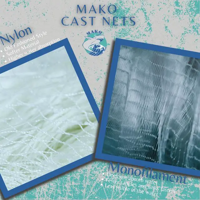 Alt view image 4 of 4 - Cast net 7 ft (3/8" sq mesh) Mako Series by Lee Fisher Sports, 1 lb Real Lead per ft, Quality Verified: CBT-S7