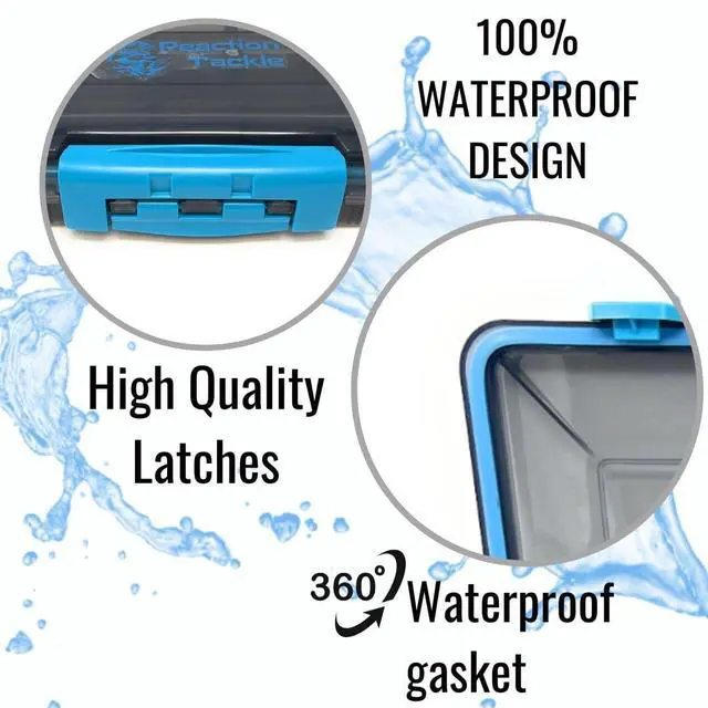 Alt view image 2 of 5 - Premium Tackle Trays, Water Resistant Fishing Tackle Box Organizers with Triple Clip Closure, Removable Dividers and Clear View Design - 3700 (3-Pack)