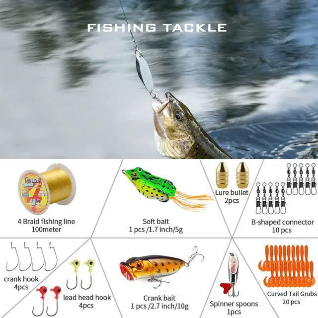 Alt view image 4 of 4 - Collapsible Fishing Rod and Reel Combo, Telescopic Fishing Rod with Spinning Reel, Portable Collapsible Fishing Pole Kit for Saltwater and Freshwater Ideal Fishing Gift