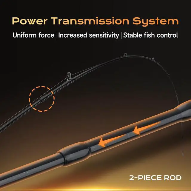 Alt view image 4 of 7 - Pioneer Ultralight Spinning Rod & Casting Rod 2-Piece BFS Rod | Ultralight & Light Rod Finesse Fishing Rod for Trout Panfish Crappie Bluegill with 24T Carbon Fiber EVA Handle