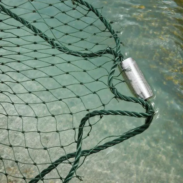 Alt view image 5 of 7 - Hand Made Beach Seine/Drag Nets Fishing Nets, Fishing Gill Nets with PVC Foam Float Bobbers Lead Sinkers for Fishing