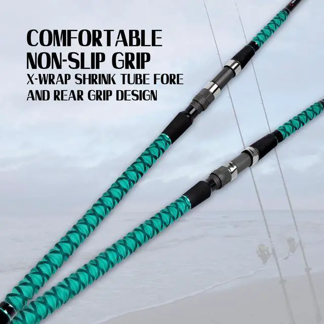 Alt view image 4 of 7 - Surf Fishing Rod Portable Travel Surf Spinning Rod 2 Piece/3 Piece/4 Piece Carbon Fiber Saltwater Fishing Rod 9'/10'/12'/13'/15'