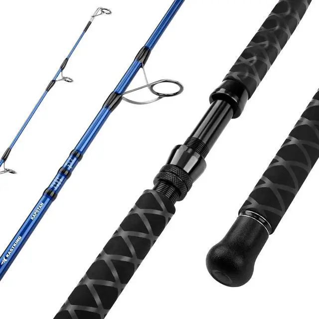 Main image of Kapstan Saltwater Spinning Rod, Boat & Surf Fishing Rod, Lightweight S-Curve Graphite Blanks, Stainless-Steel Double-Foot Guides, Aluminum/Graphite Locking Reel Seat, 2-Piece PTS Rod