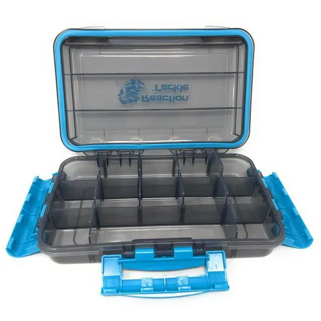 Alt view image 5 of 5 - Premium Tackle Trays, Water Resistant Fishing Tackle Box Organizers with Triple Clip Closure, Removable Dividers and Clear View Design - 3600 (4-Pack)