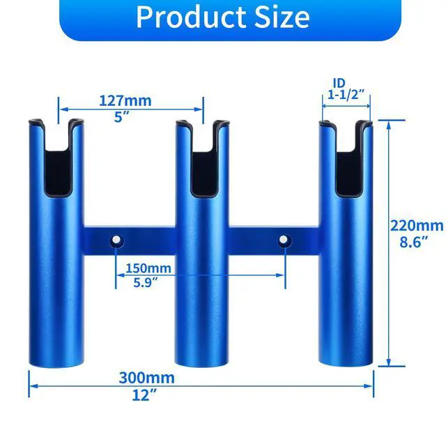 Alt view image 3 of 7 - Aluminum Fishing Boat Rod Holder,3/4 Link Tube Aluminum Rod Rack, Suit Boats & Yacht,Silver