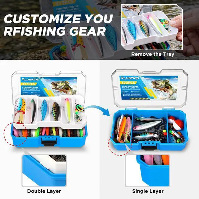 Alt view image 5 of 7 - Fishing Gear - Telescopic Fishing Rod and Reel Combo with Tackle Box, Collapsible Rod and Lures Box, Travel Fish Pole Starter Kit, Fishing Accessories Tackle Lure Kit Gifts for Men Bass Trout