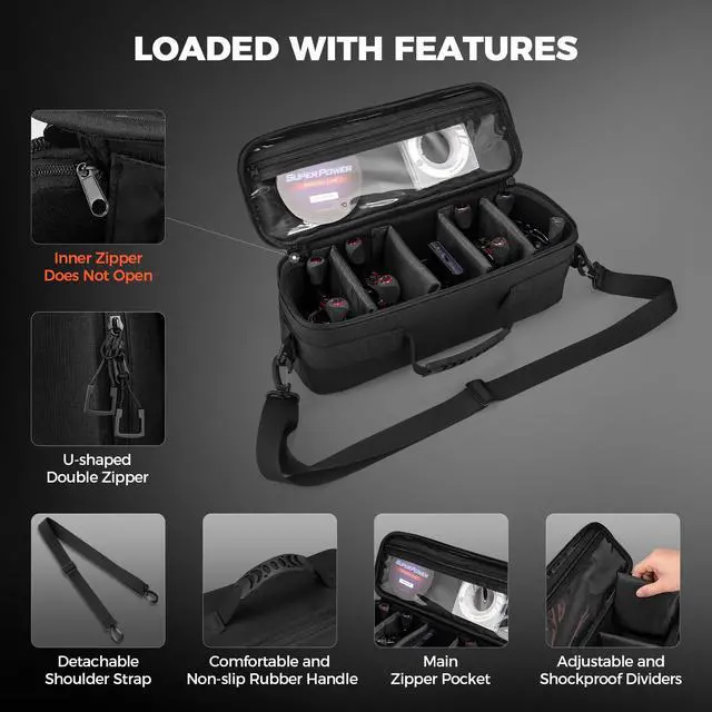 Alt view image 2 of 7 - Fishing Reel Case Medium & Large, Customize Storage, Shockproof Internal Divider Design, Rigid Structural Loadmaster System, Tough and Water-resistant, Keep Reels Protective, Two Size Options