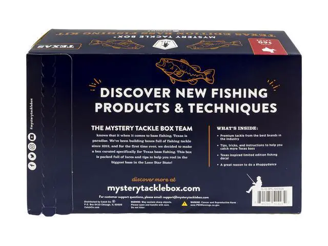 Alt view image 7 of 7 - Mystery Tackle Box Texas Bass Elite Fishing Kit 7-9 Freshwater Baits for Largemouth, Smallmouth & More Includes Exclusive Texas Decal