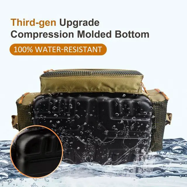 Alt view image 4 of 7 - Fishing Tackle Box Bag - Fishing Bags for Saltwater or Freshwater (#Khaki) Fishing Tackle Bags - Padded Shoulder Strap - Tackle Bag for 3600 3700 Tackle Box