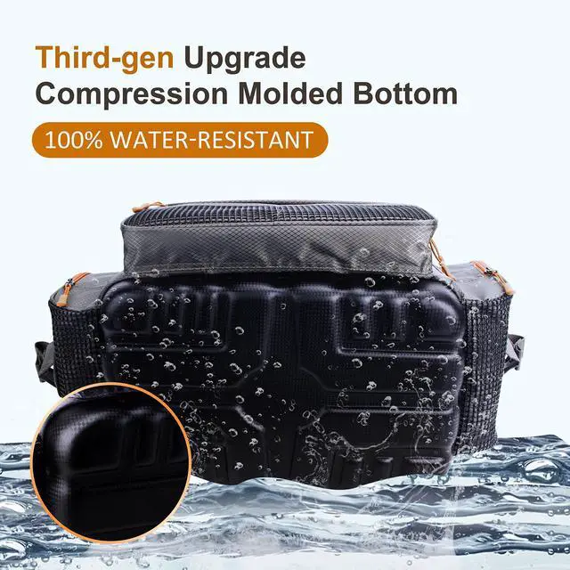 Alt view image 4 of 7 - Fishing Tackle Box Bag - Fishing Bags for Saltwater or Freshwater (#Grey) Fishing Tackle Bags - Padded Shoulder Strap - Tackle Bag for 3600 3700 Tackle Box