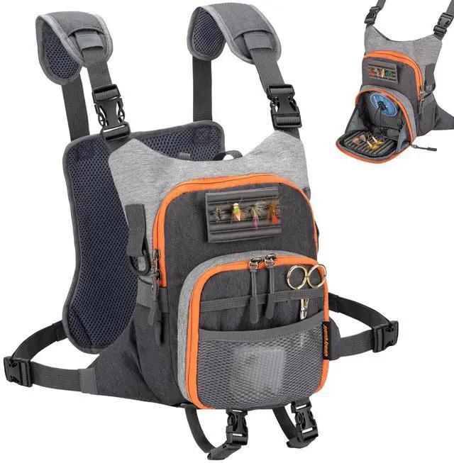 Main image of QulayQualy Fly Fishing Pack - Chest Pack with Work Station Lightweight Tackle Fishing Bag with Quick-Release