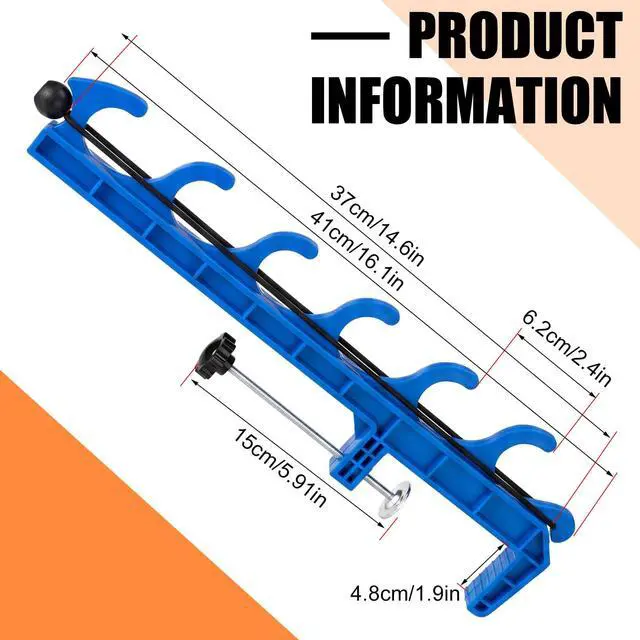 Alt view image 2 of 6 - 2 Sets Truck Bed Fishing Rod Holder, Fishing Pole Rack for Truck Holds 4 Rods, Fits 2.36" Thick Rails, Easy Install Kayak & Fly Rod Storage Stand