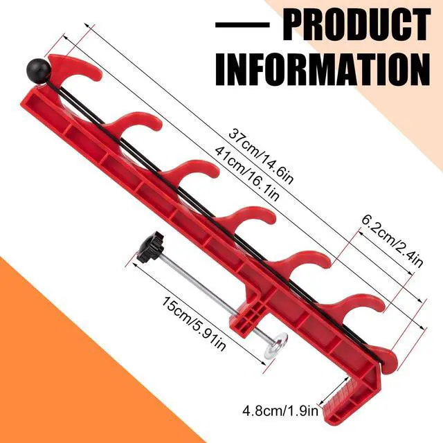 Alt view image 2 of 6 - 2 Sets Truck Bed Fishing Rod Holder, Fishing Pole Rack for Truck Holds 4 Rods, Fits 2.36" Thick Rails, Easy Install Kayak & Fly Rod Storage Stand