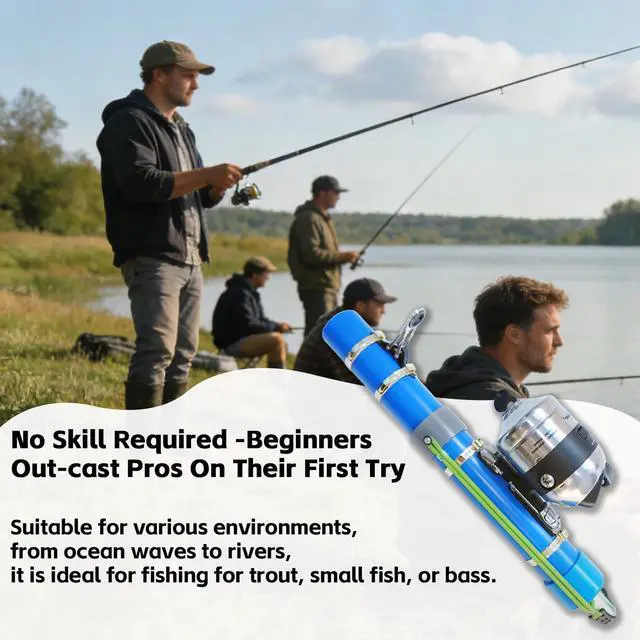 Alt view image 7 of 7 - Portable Fishing Catapult Rod, Durable & Lightweight Telescopic Lure & Bait Launcher for Saltwater & Freshwater, High Elasticity Casting Tool, Professional New Model Travel Fishing Gear