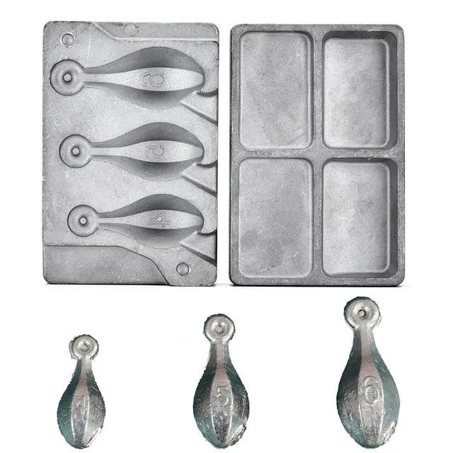 Alt view image 2 of 6 - Bank Sinker Mold and Pure Lead Ingots,DIY Bullet Casting,Fishing Sinkers and Fishing Weights