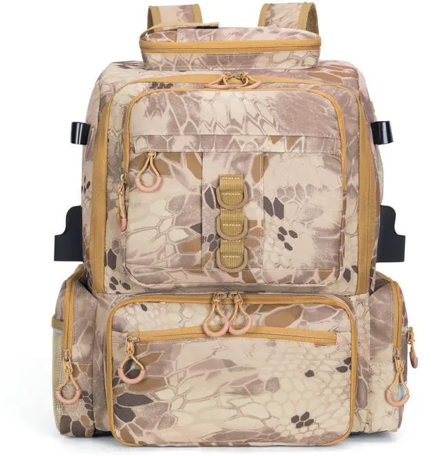 Main image of Fishing Tackle Backpack, 45L Storage Waterproof Travel Bag Store Fishing Gear with Insulated Top Pocket