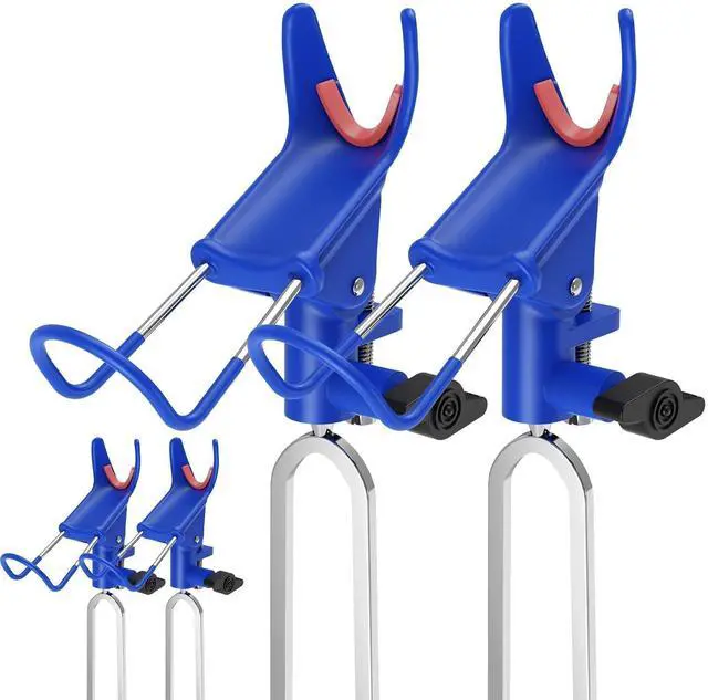 Main image of Fishing Rod Holder for Ground, Fishing Pole Holders for Ground 2/4PCS, Rod Holders for Bank Fishing with Long Drill Stake Rod Stand for Shore, Beach, Mud, Catfish, Gift for Men,360° Adjustable