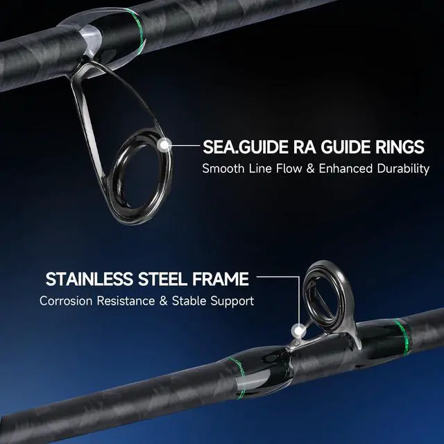 Alt view image 5 of 7 - SINDOREI Heavy Fishing Rod, 2-Piece Heavy Casting & Spinning Rod | Big Game Rod Suitable for Swimbaits Jigs Catfish Musky Striper, Freshwater & Inshore Saltwater