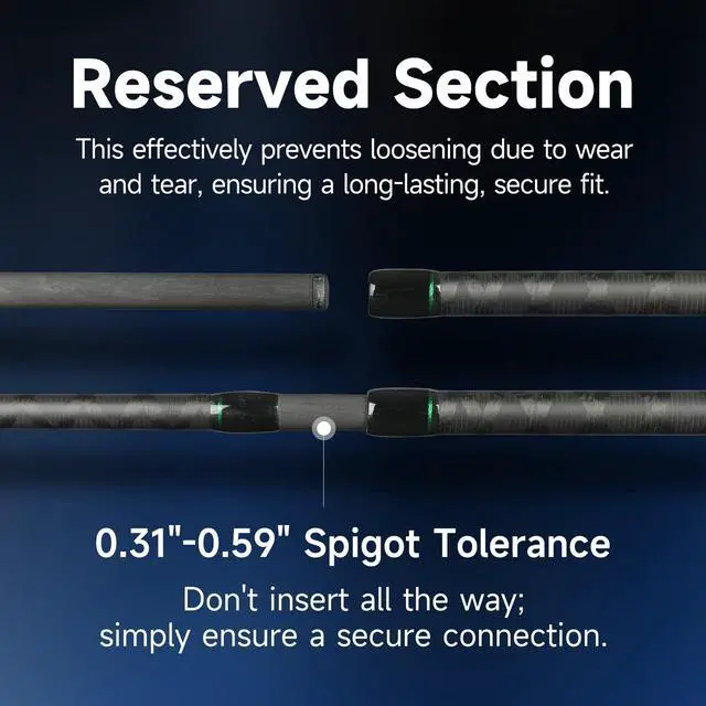 Alt view image 6 of 7 - SINDOREI Heavy Fishing Rod, 2-Piece Heavy Casting & Spinning Rod | Big Game Rod Suitable for Swimbaits Jigs Catfish Musky Striper, Freshwater & Inshore Saltwater