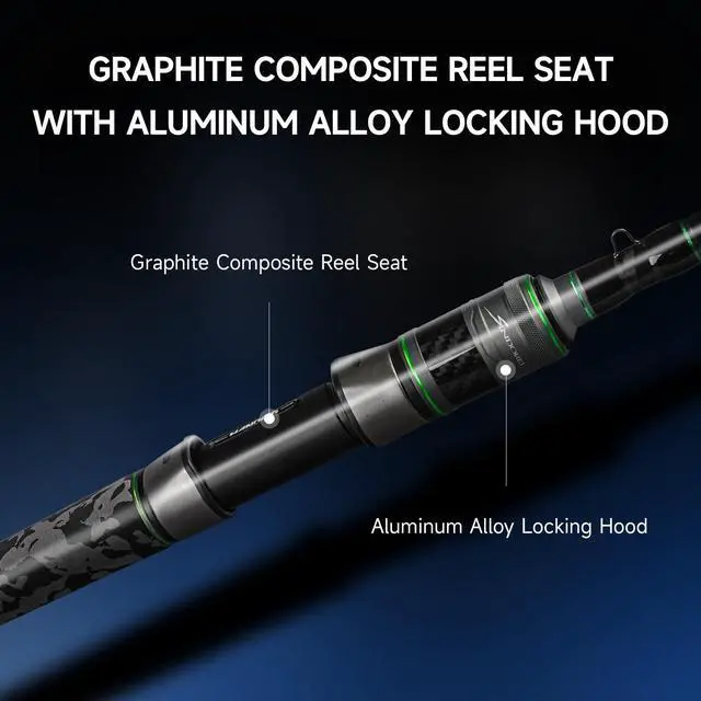 Alt view image 7 of 7 - SINDOREI Heavy Fishing Rod, 2-Piece Heavy Casting & Spinning Rod | Big Game Rod Suitable for Swimbaits Jigs Catfish Musky Striper, Freshwater & Inshore Saltwater