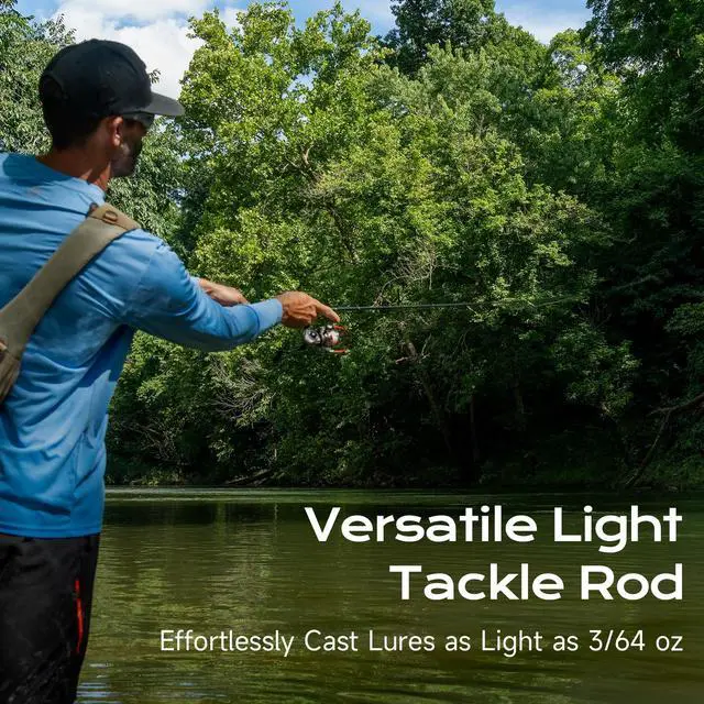 Alt view image 3 of 7 - M1 BFS Rod Ultralight & Light Rod 2-Piece Trout Fishing Rod | Spinning & Casting Rod for Trout Panfish Crappie Perch and Other Light-Tackle Species in Creeks Rivers Lakes and Ponds
