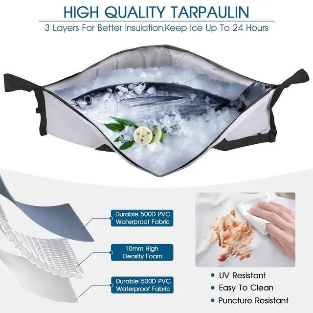 Alt view image 2 of 7 - Insulated Fish Cooler Bag, Fish Kill Bag for Caught Fish Ice Cold