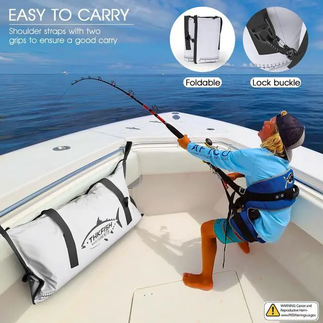 Alt view image 7 of 7 - Insulated Fish Cooler Bag, Fish Kill Bag for Caught Fish Ice Cold