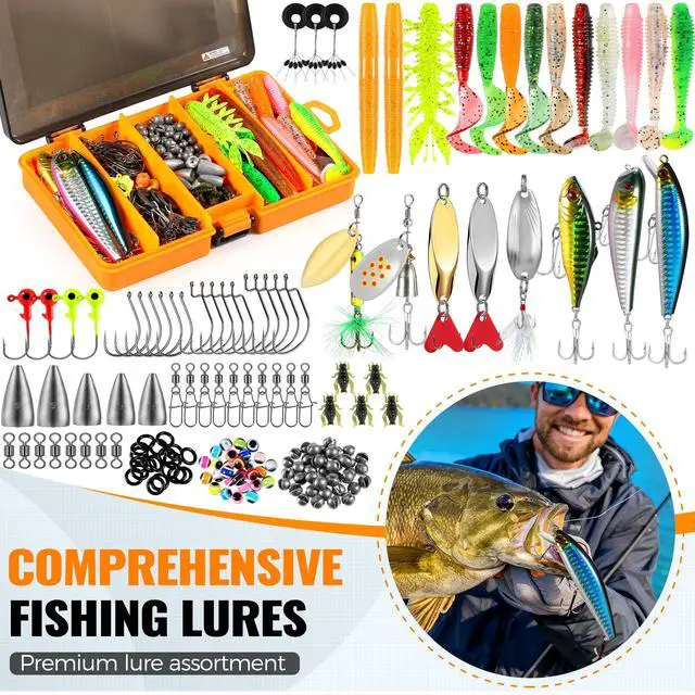 Alt view image 5 of 7 - Fishing Gear - Telescopic Fishing Rod and Reel Combo with Tackle Box, Collapsible Rod and Lures Box, Travel Fish Pole Starter Kit, Fishing Accessories Tackle Lure Kit Gifts for Men Bass Trout