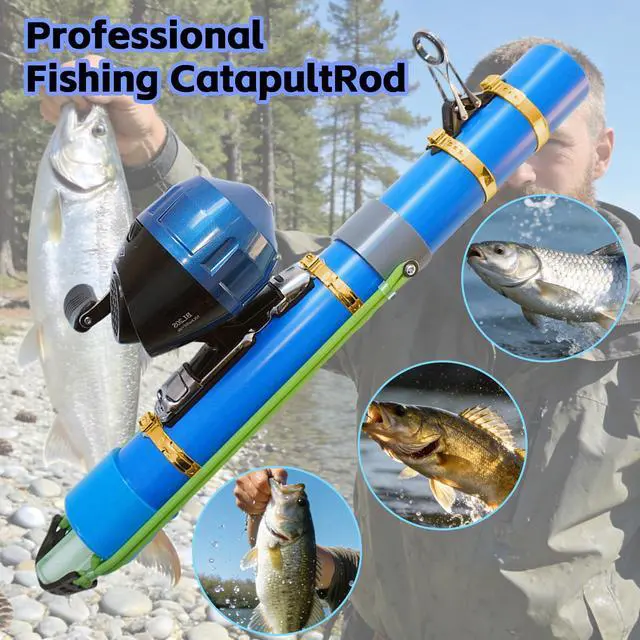 Alt view image 2 of 7 - Portable Fishing Catapult Rod, Durable & Lightweight Telescopic Lure & Bait Launcher for Saltwater & Freshwater, High Elasticity Casting Tool, Professional New Model Travel Fishing Gear