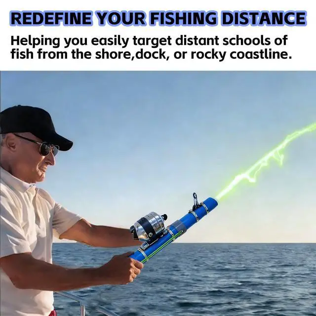 Alt view image 3 of 7 - Portable Fishing Catapult Rod, Durable & Lightweight Telescopic Lure & Bait Launcher for Saltwater & Freshwater, High Elasticity Casting Tool, Professional New Model Travel Fishing Gear