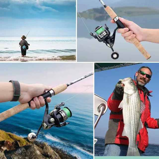 Alt view image 7 of 7 - Spinning & Casting Rods, Strong Carbon&Glass Composite Fishing Rod with Stainless Steel Line Guides for Bass, Trout, Panfish, Catfish