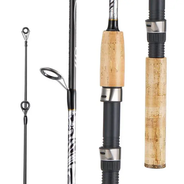 Alt view image 3 of 7 - Spinning & Casting Rods, Strong Carbon&Glass Composite Fishing Rod with Stainless Steel Line Guides for Bass, Trout, Panfish, Catfish