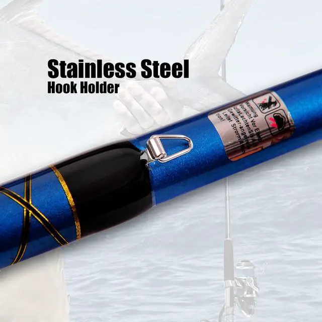 Alt view image 6 of 7 - 2-Piece Saltwater Spinning Fishing Rod Offshore Graphite Portable Fishing Rod (7 Feet)