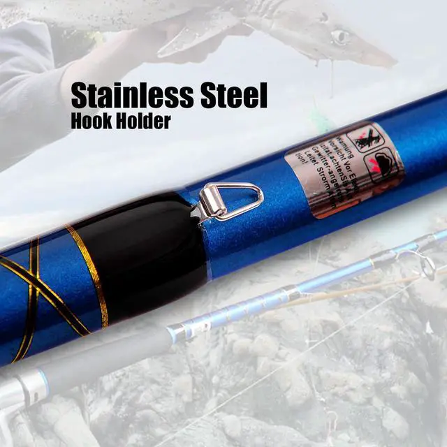 Alt view image 4 of 7 - 2-Piece Saltwater Spinning Fishing Rod Offshore Graphite Portable Fishing Rod (7 Feet)